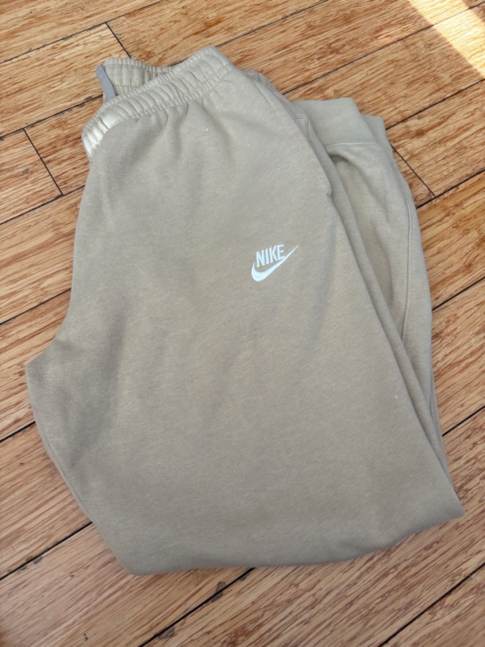 Nike Women’s  Tan Sweatpants with Logo
